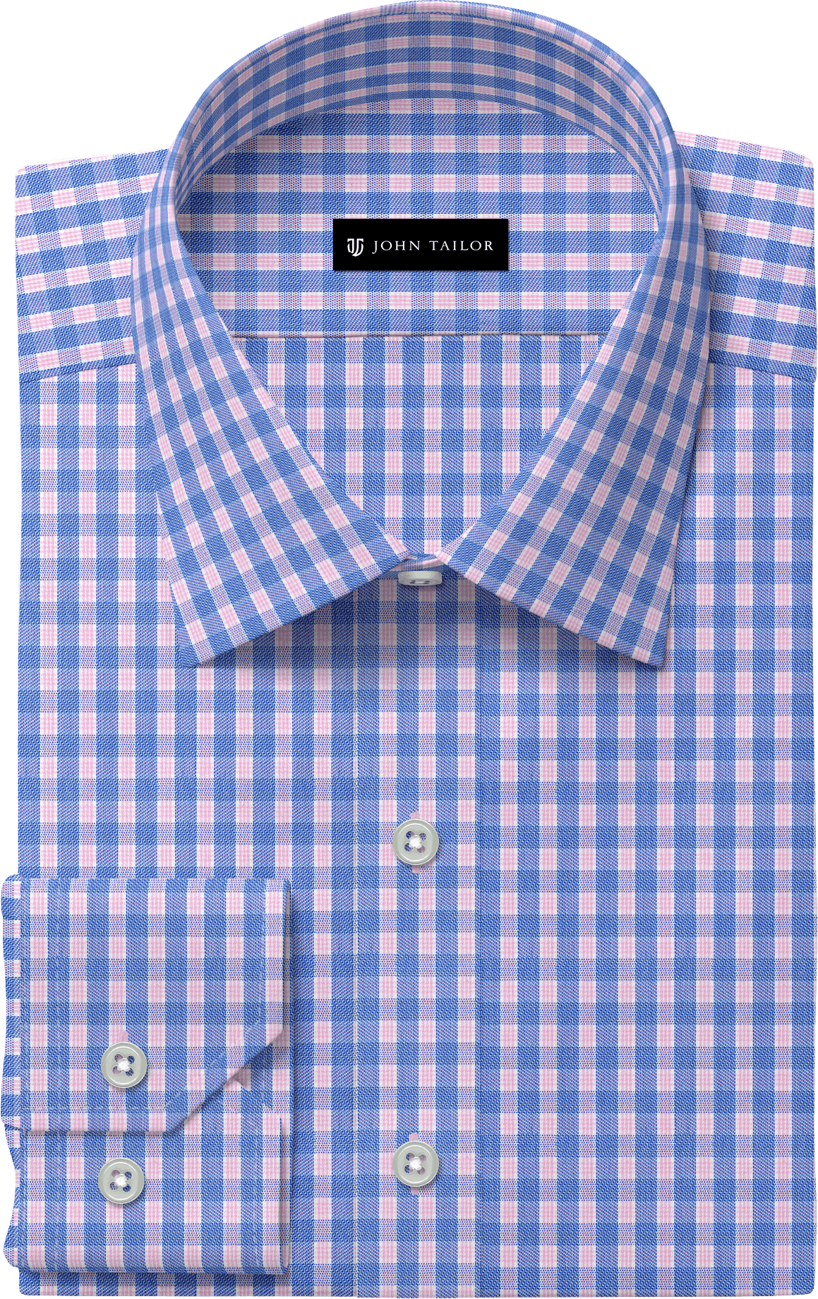 Blue Red Check  Twill  -Shirt