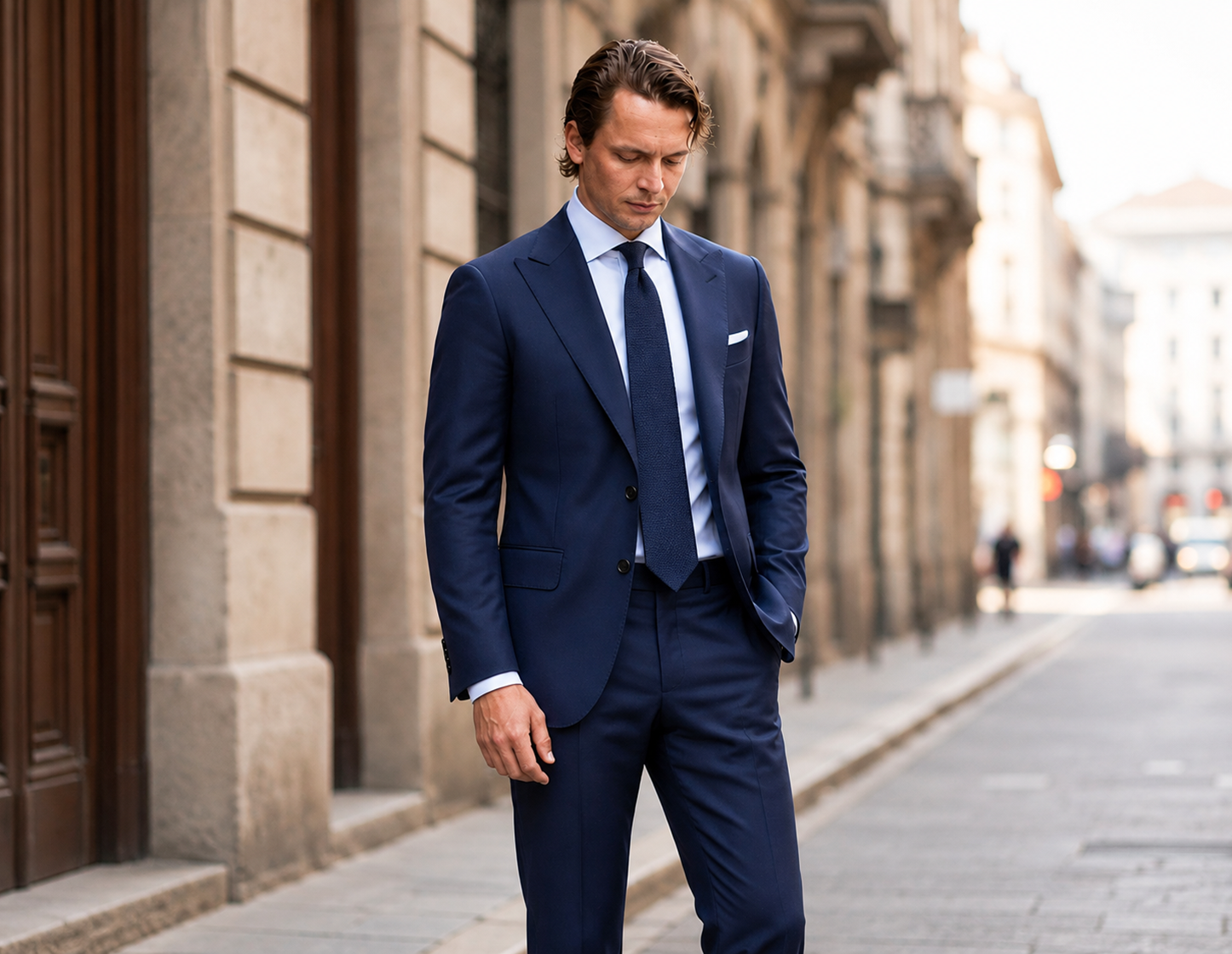 John Tailor bespoke navy suit